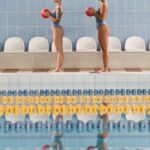 Swim Training - Women Holding a Red Ball