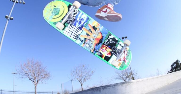 Freestyle Drills - Cool black teenager doing skateboard trick