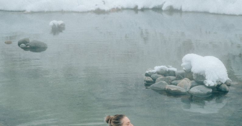 Swim Endurance - Young Woman Bathing in a Winter Lake