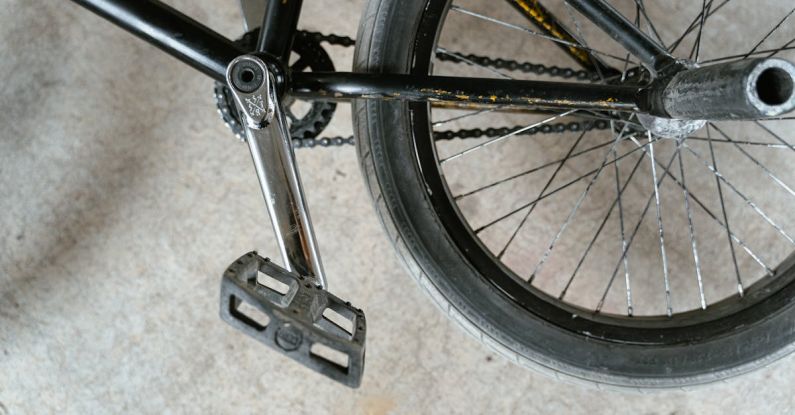 Bike Chain - Bike Lying on a Concrete Floor